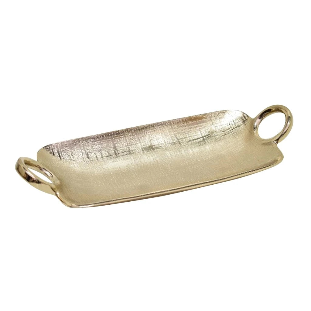 Alice Rectangular Tray with Gold Handle