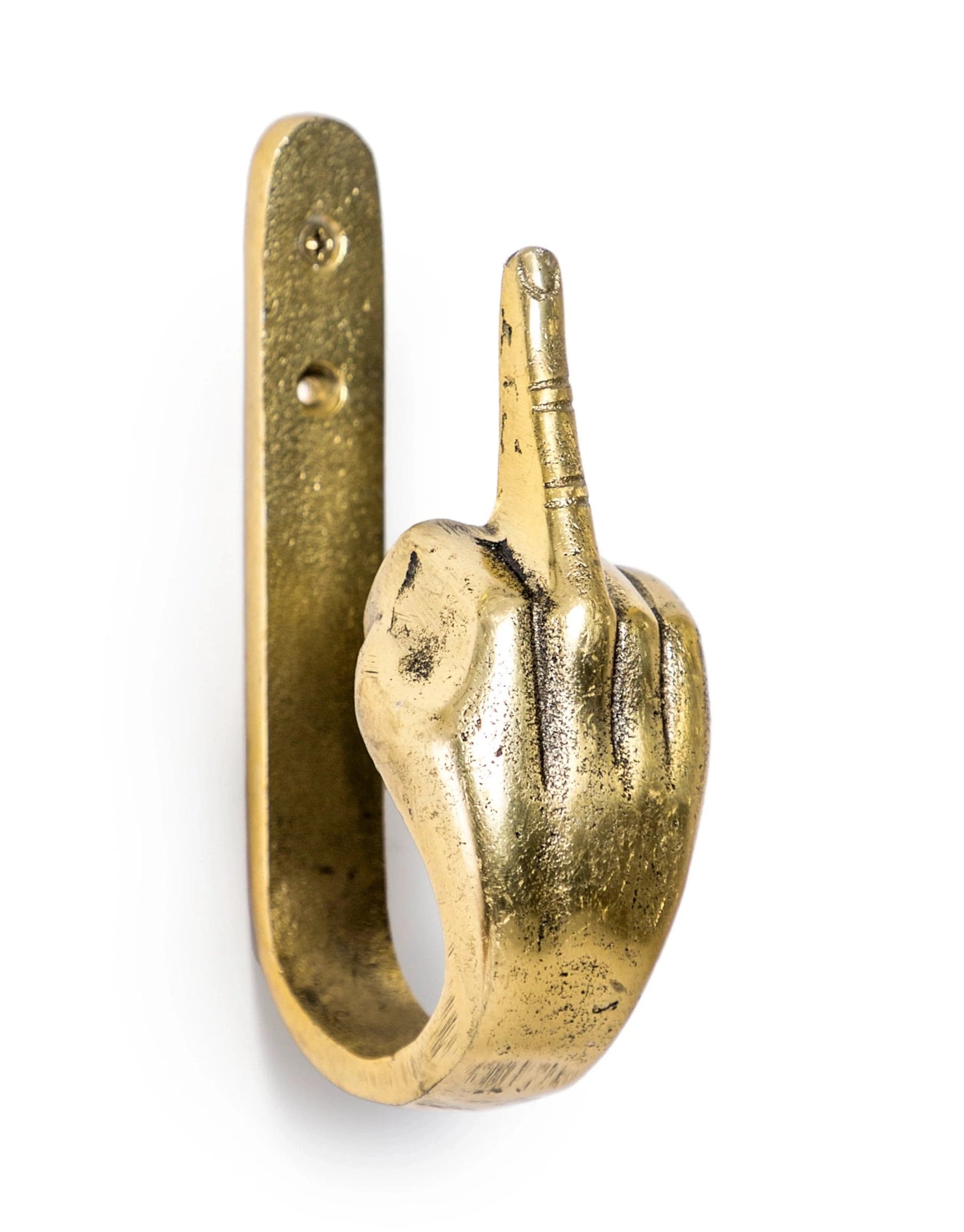 Antique Gold Middle Finger Hand Coat Hook