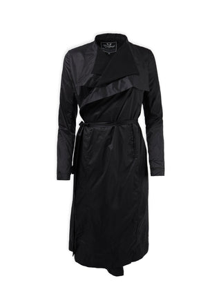 Asymmetric Lightweight Coat in Black