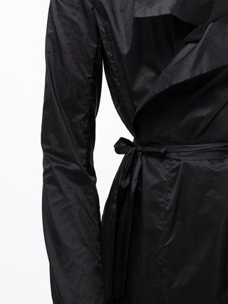 Asymmetric Lightweight Coat in Black