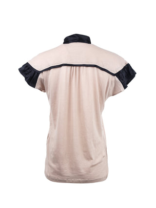 Beige Button Up T-Shirt