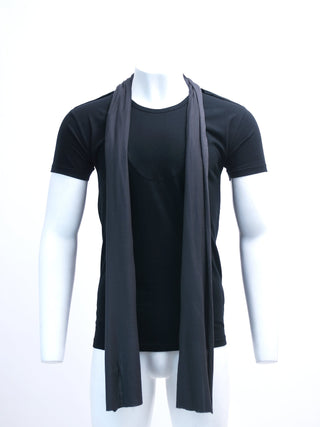 Black and Grey Draping T-Shirt