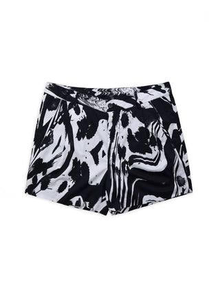 Black and White Paint Shorts