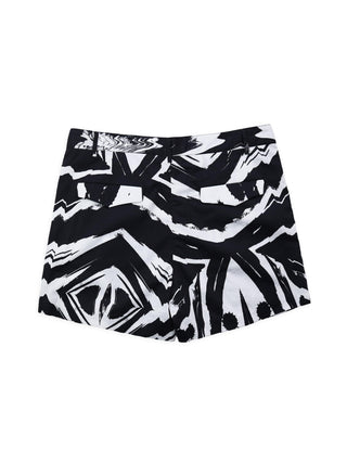 Black and White Paint Shorts