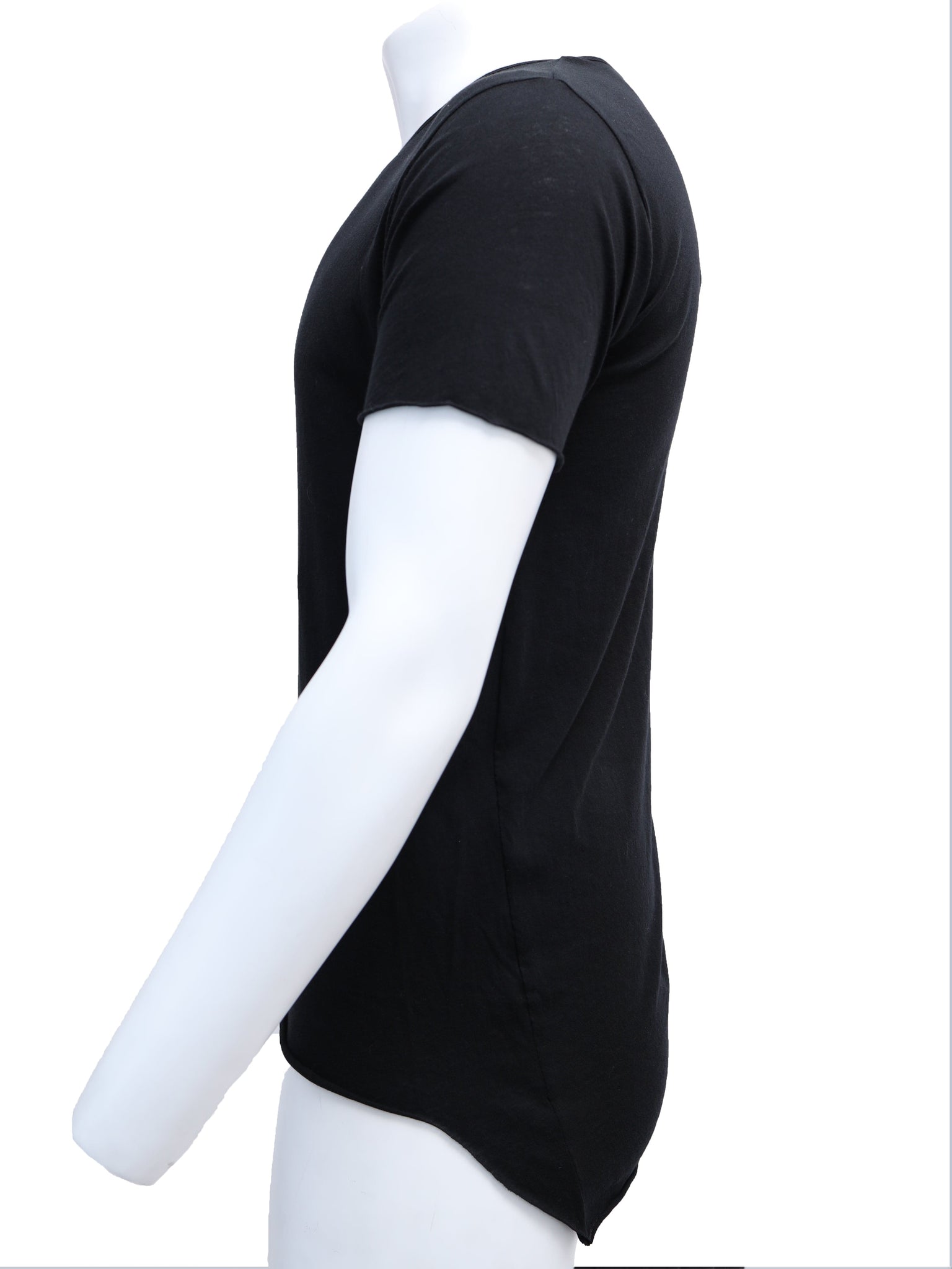 Black Asymmetric Tail T-Shirt