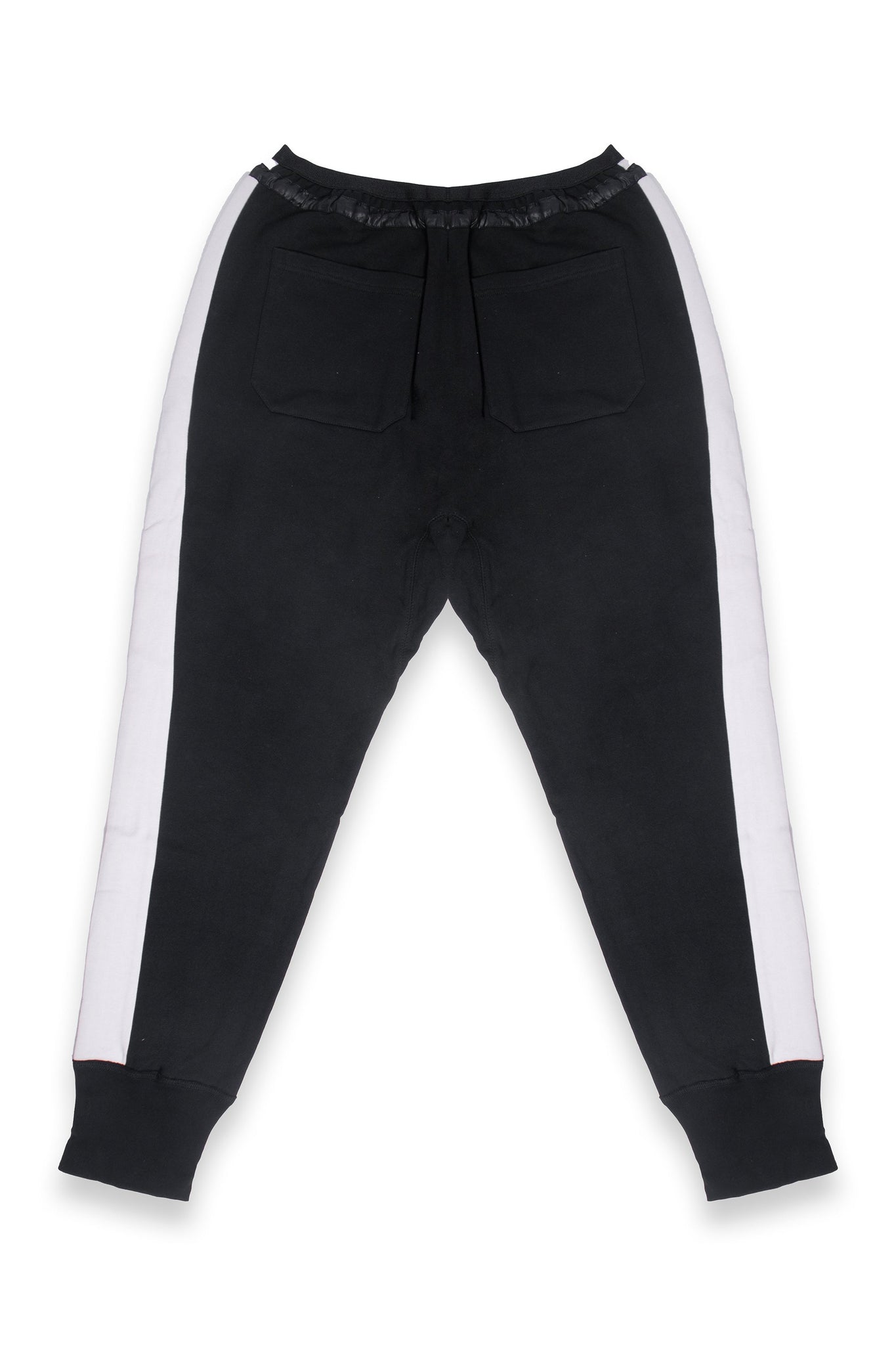 Black Jogging Bottoms With White Stripes