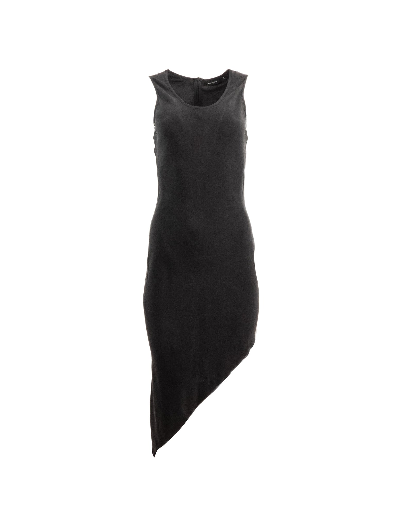 Black Silk Asymmetric Dress