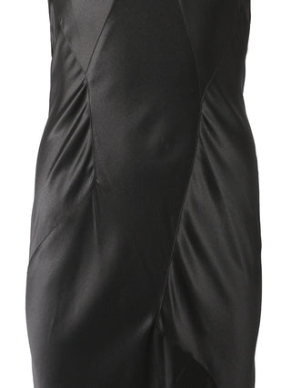 Black Silk Evening Slip Dress