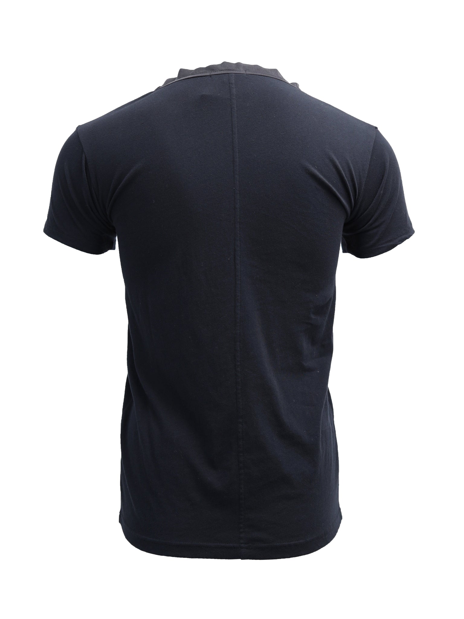 Black T-Shirt with Satin Neck