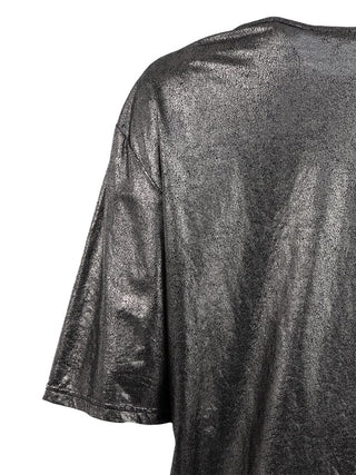 Bronze Foiled Cotton Oversized T-Shirt