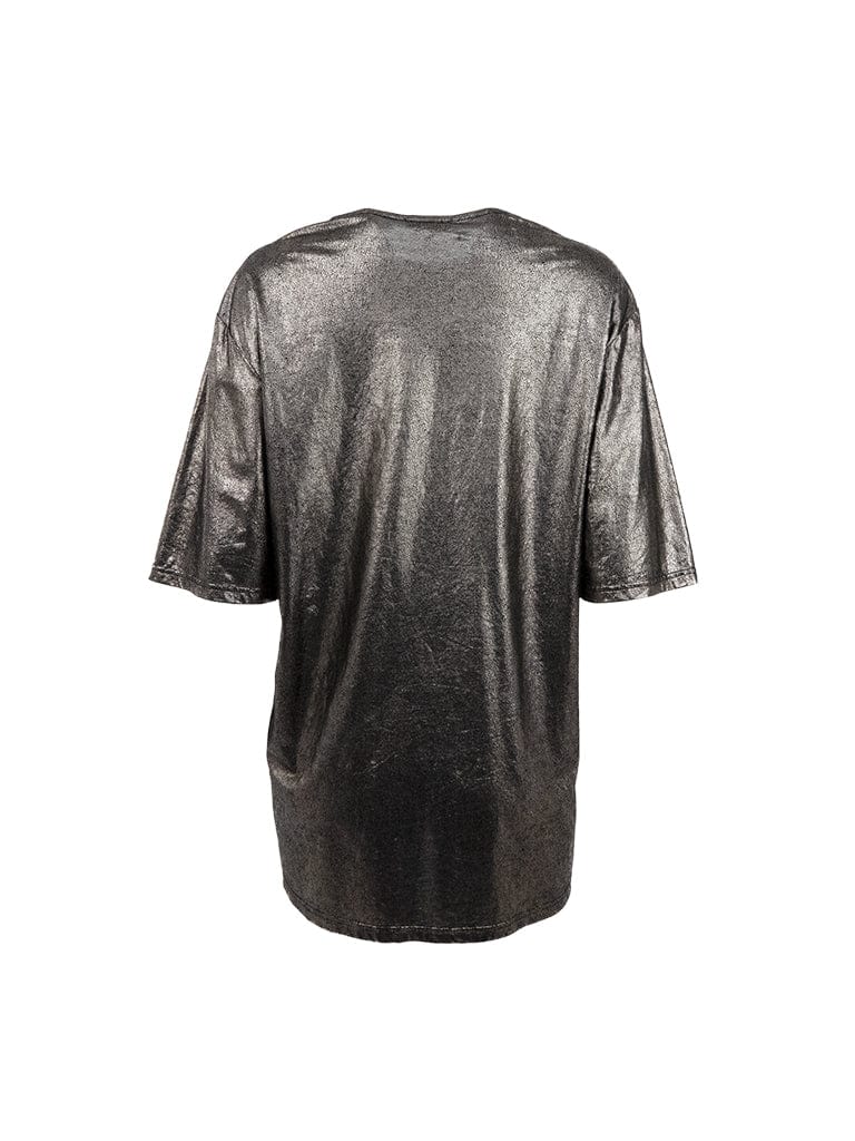 Bronze Foiled Cotton Oversized T-Shirt