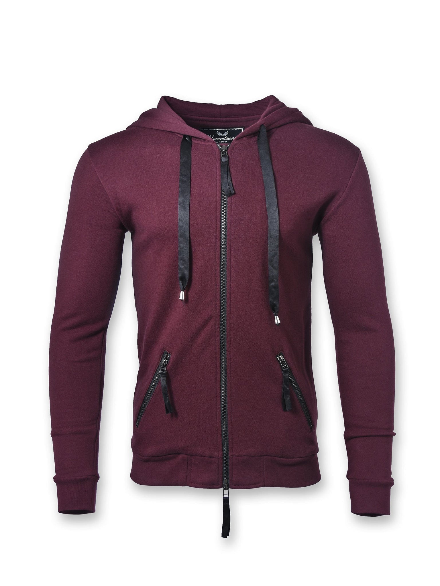 Burgundy Zip-Up Hoodie