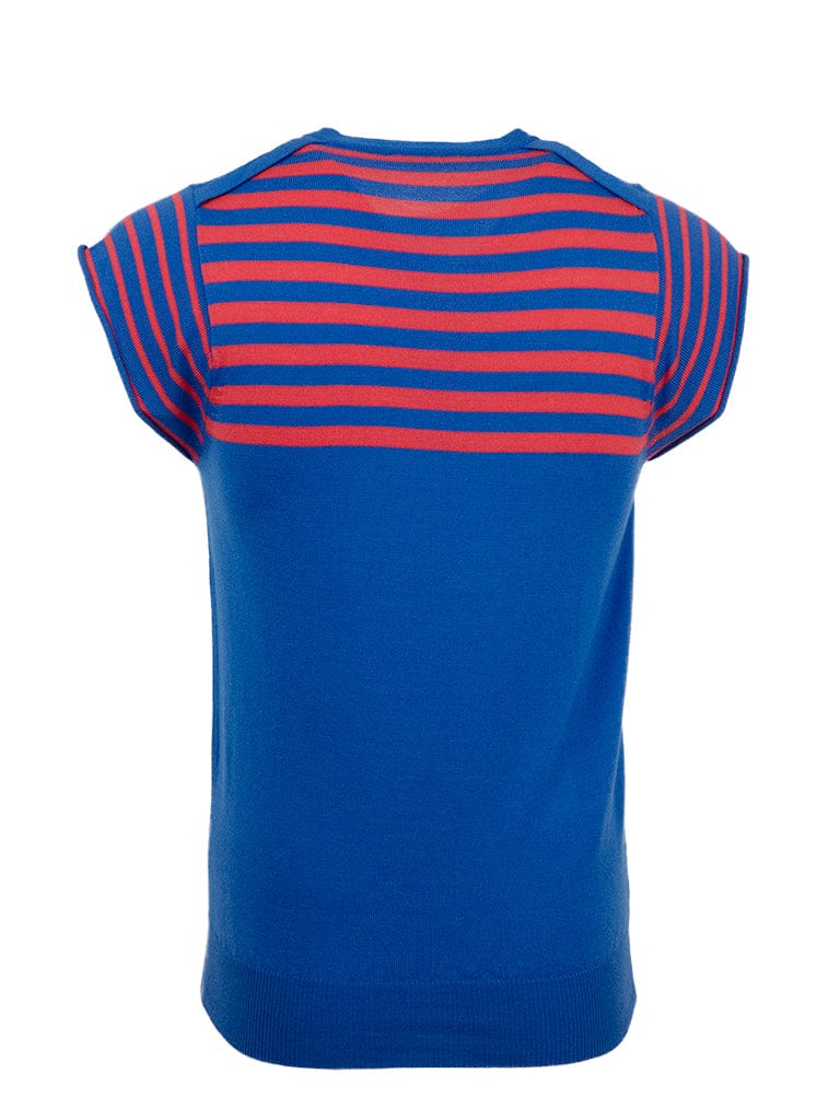 Knit Wool Stripy Sleeveless Top