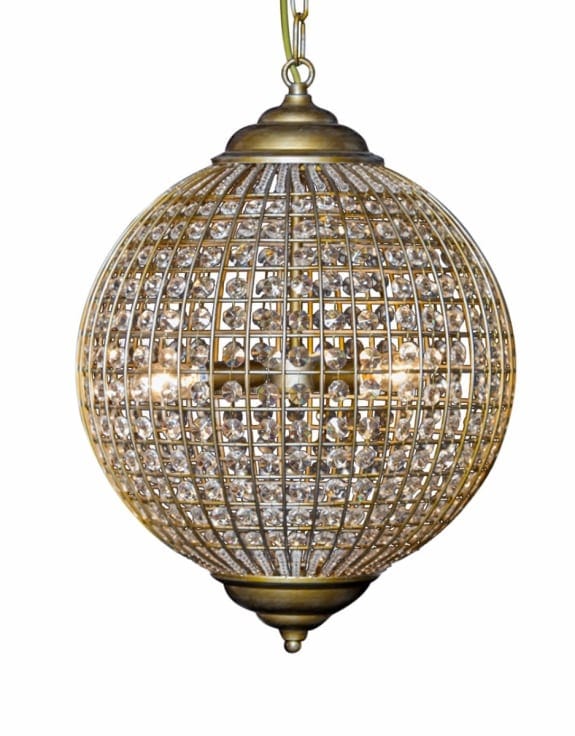 Large Gold Globe Chandelier