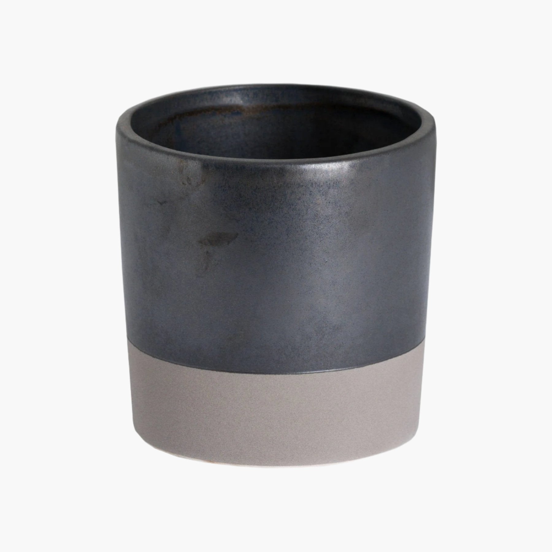 Metallic Grey Ceramic Planter