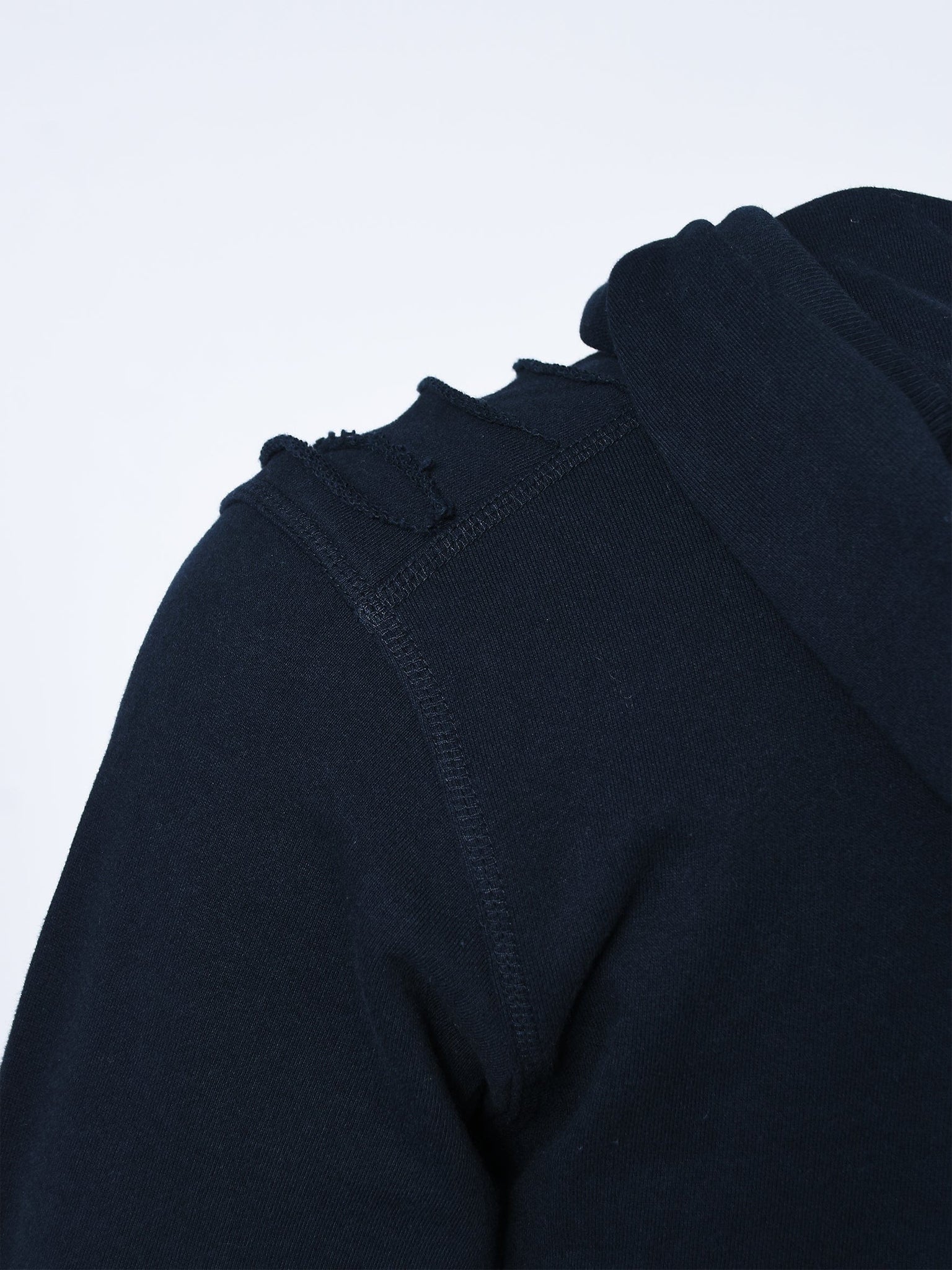 Midnight Black Plunge Hoodie