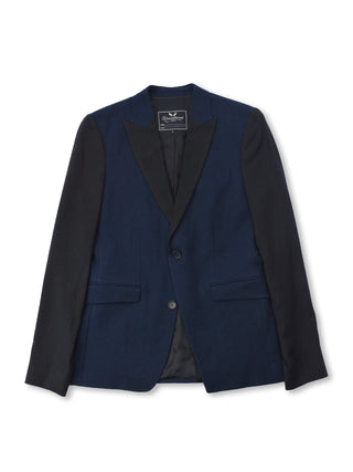 Navy and Black Wool Blazer