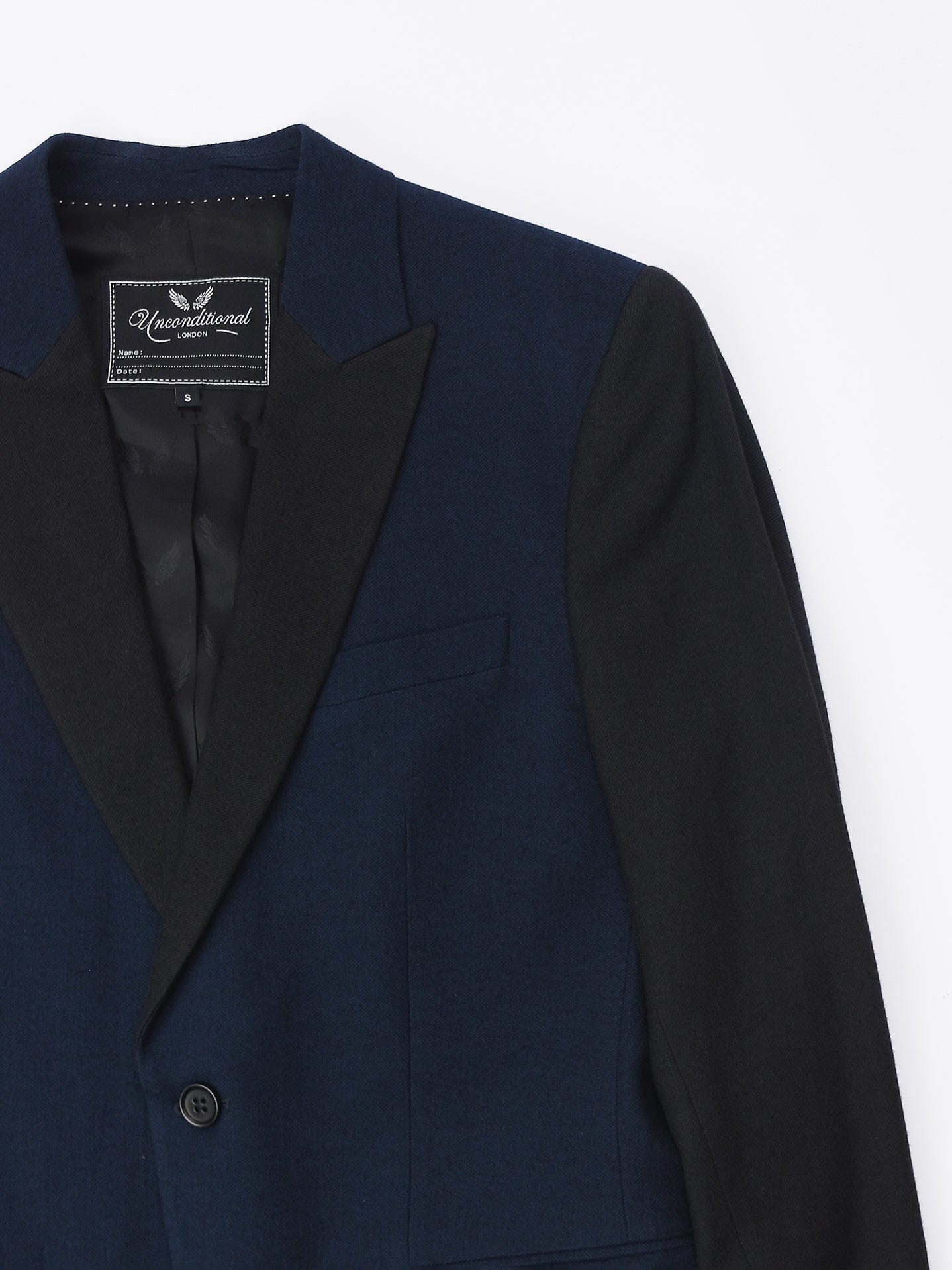 Navy and Black Wool Blazer