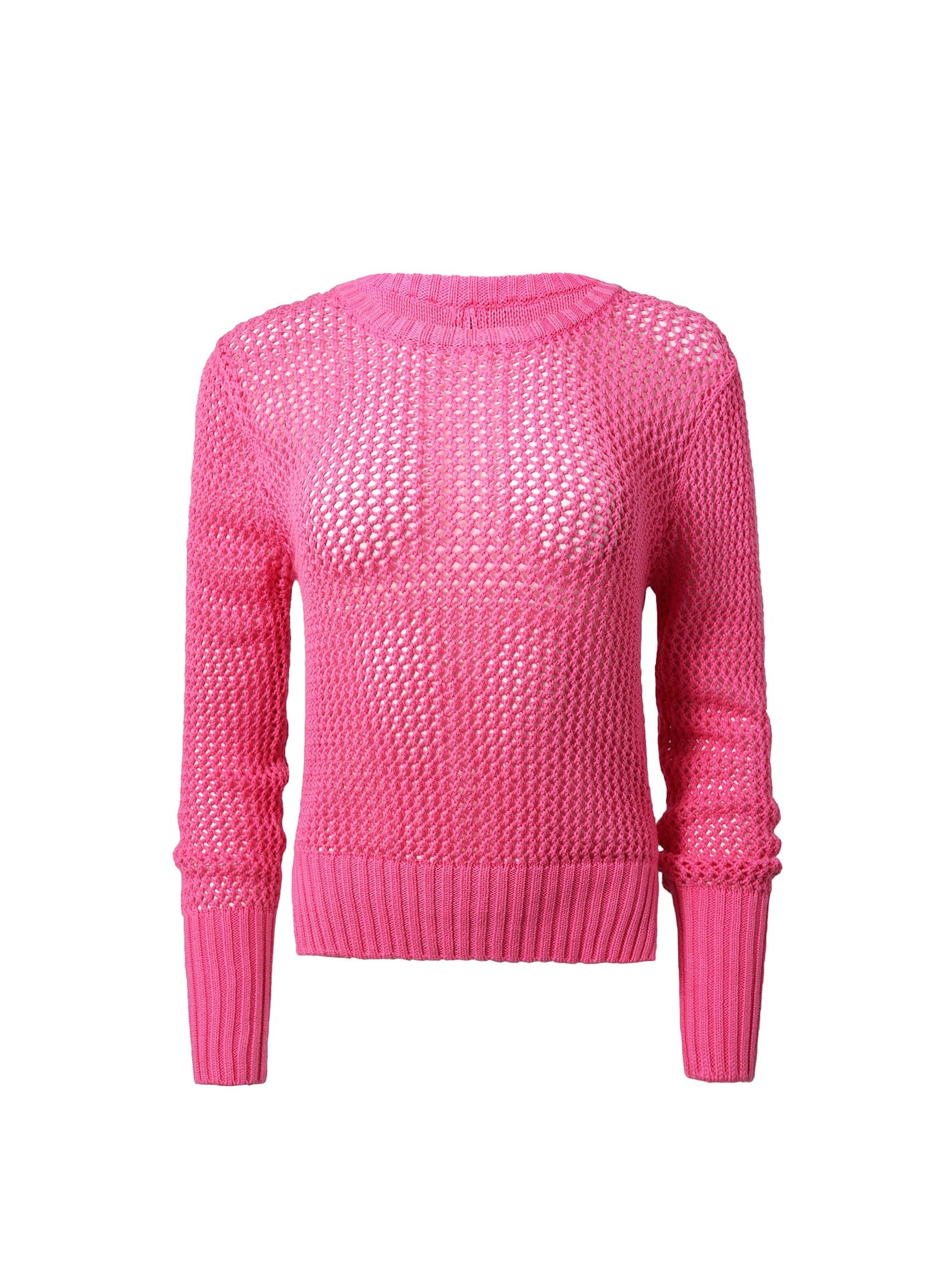 Pink Crochet Knitted Jumper