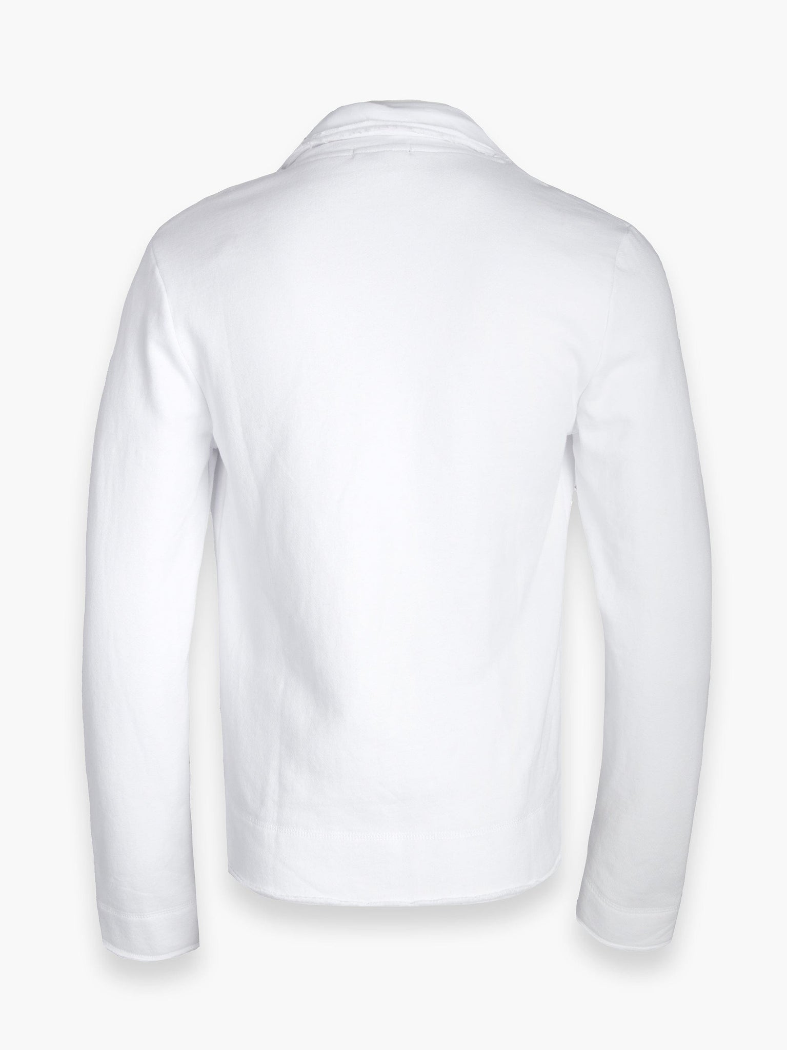 White Cotton Light Button Up Jacket