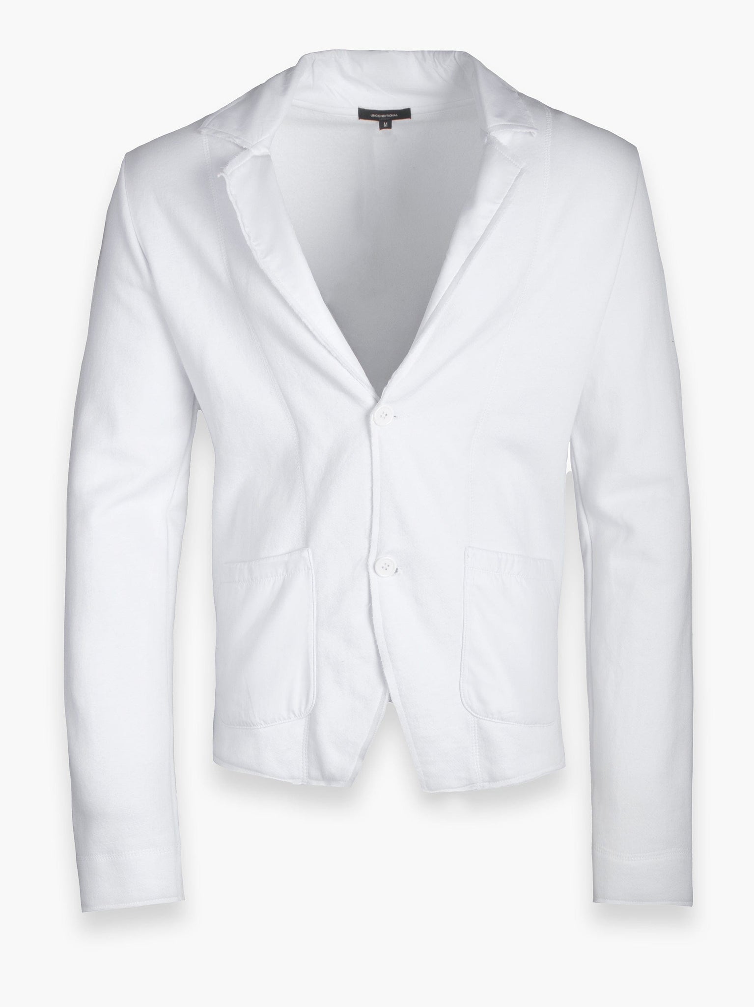 White Cotton Light Button Up Jacket