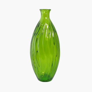 Willow Alexander Lime Green Recycled Spiral Glass Vase