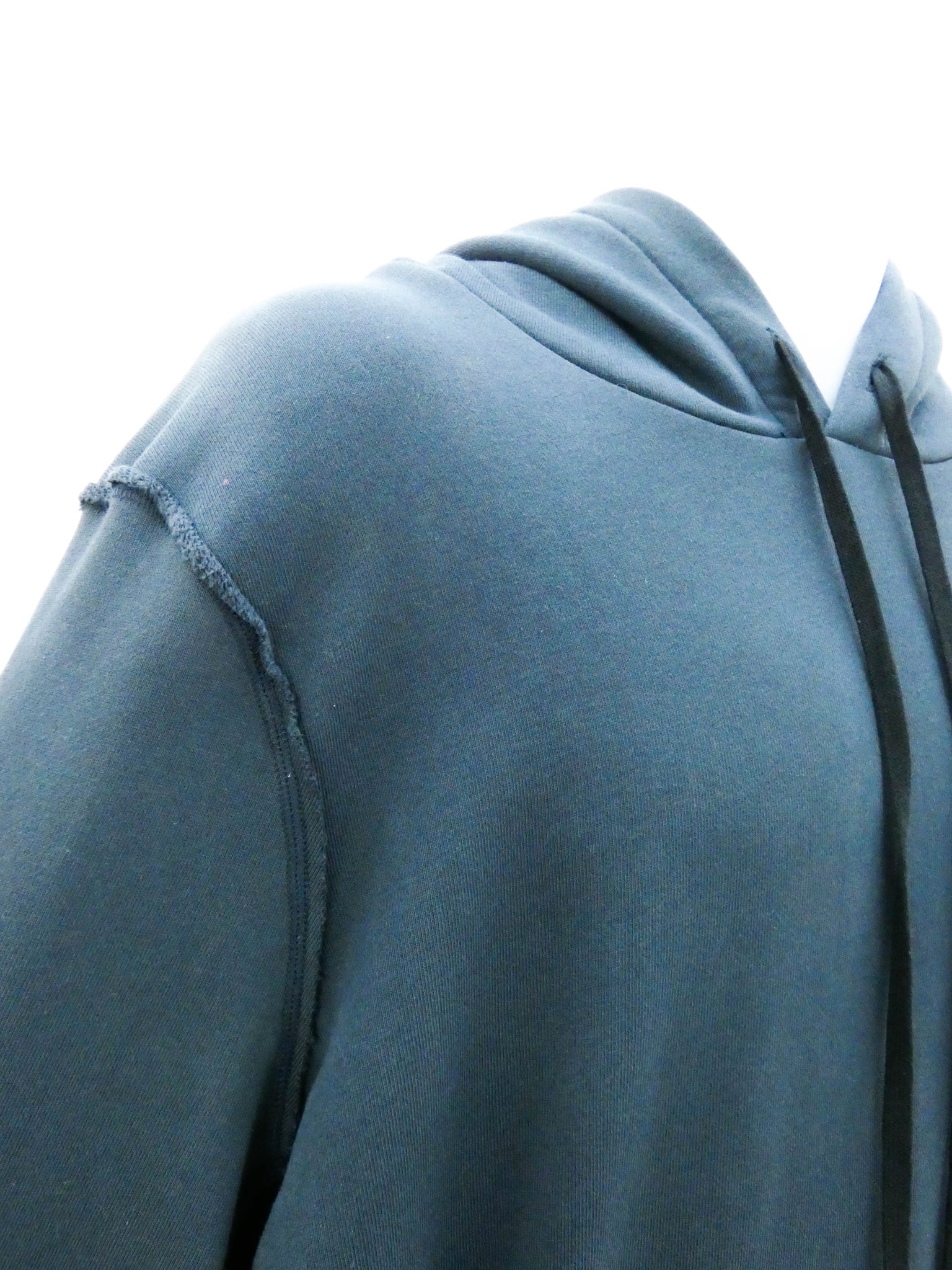 Blue/Grey Cotton Hooded Sweatshirt with Cut Out Detailing